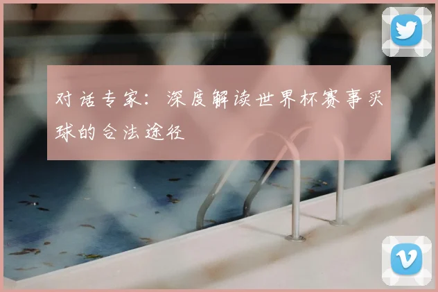 对话专家：深度解读世界杯赛事买球的合法途径